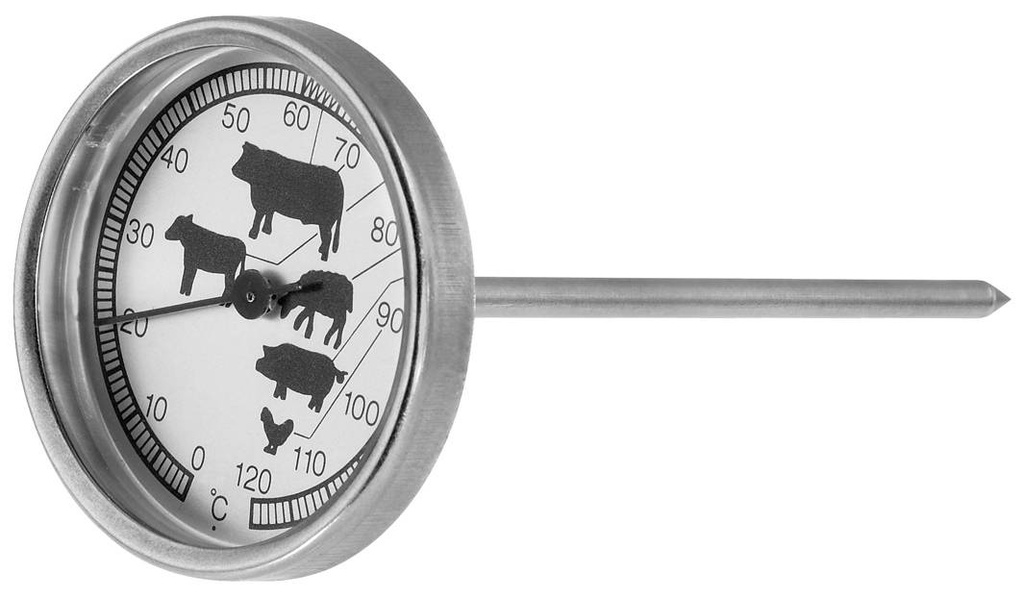 Brateneinstich-Thermometer aus Edelstahl, 50 mm