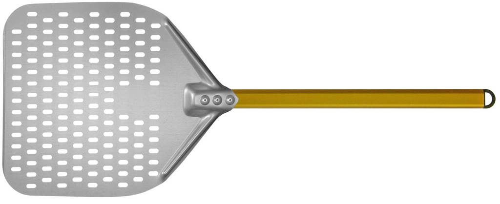 Pizzaschaufel gelocht aus Aluminium, 33 x 33 cm