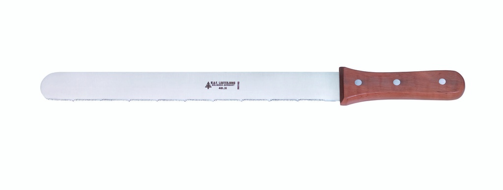 Bäcker- & Konditormesser feine Säge aus Holz, 31 cm