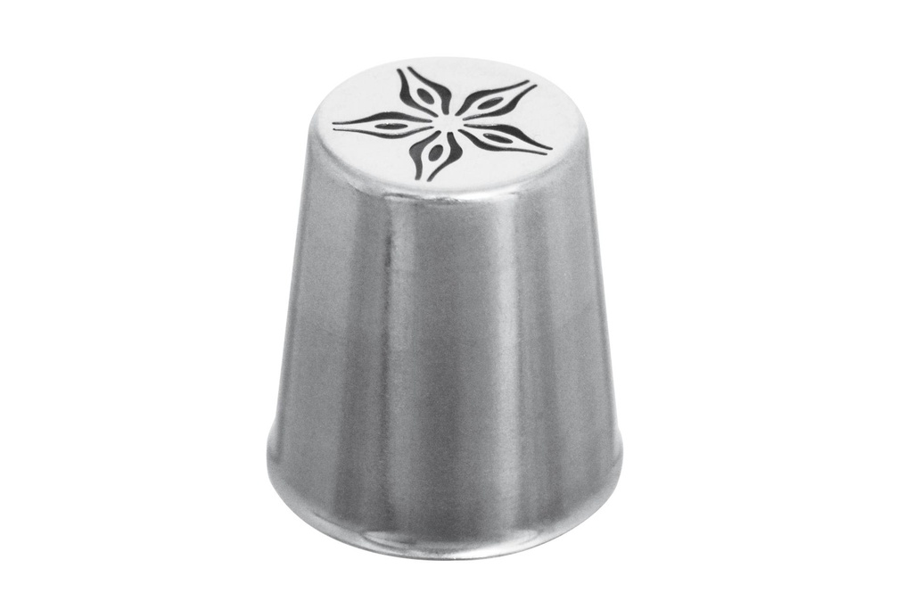 Tülle Blümchen aus Edelstahl, Ø 25 mm, Höhe 42 mm