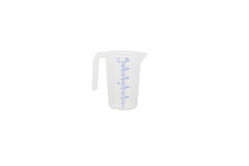 Meßbecher aus Polypropylen, 0,5 l, natur