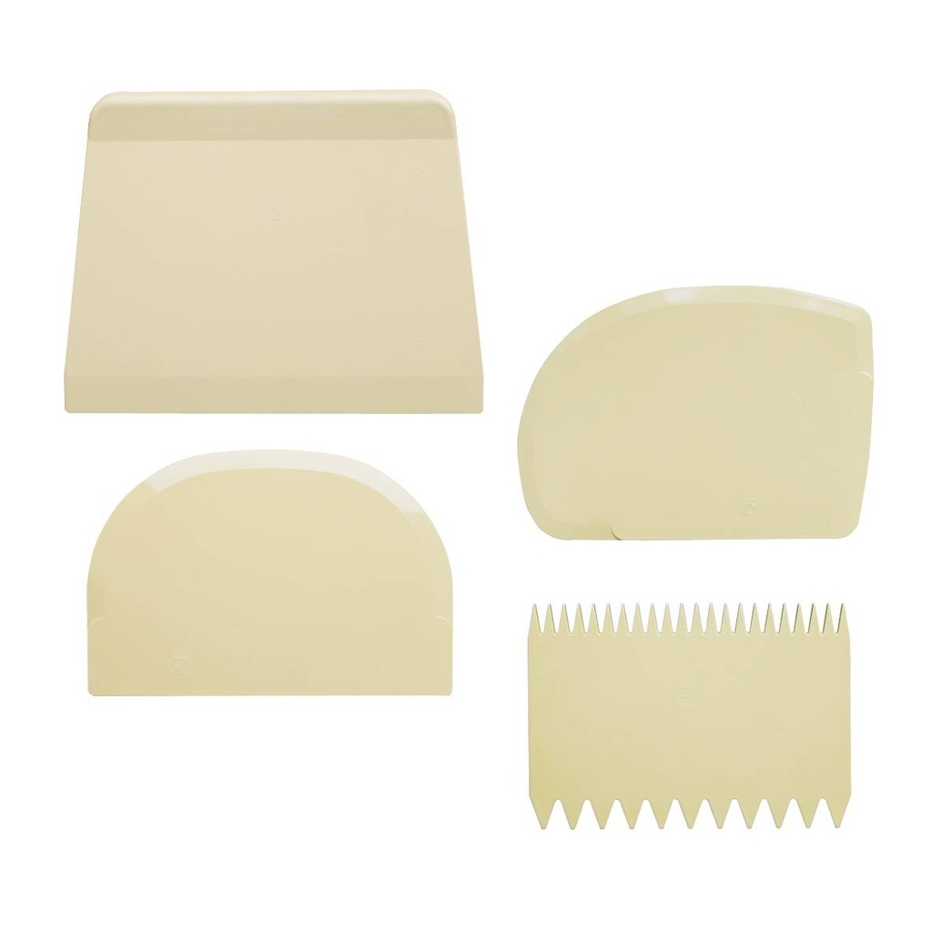 Teigschaber Set aus Polypropylen, 4-teilig