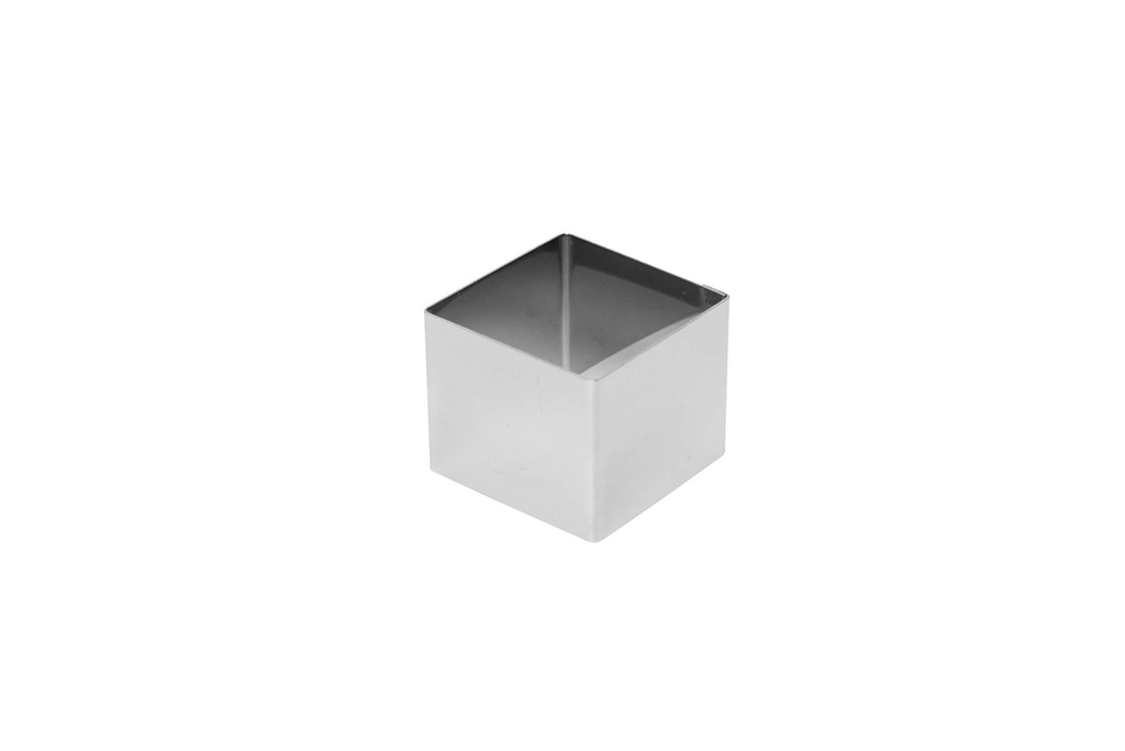 Dessertringe aus Edelstahl, 54 mm, Quadrat