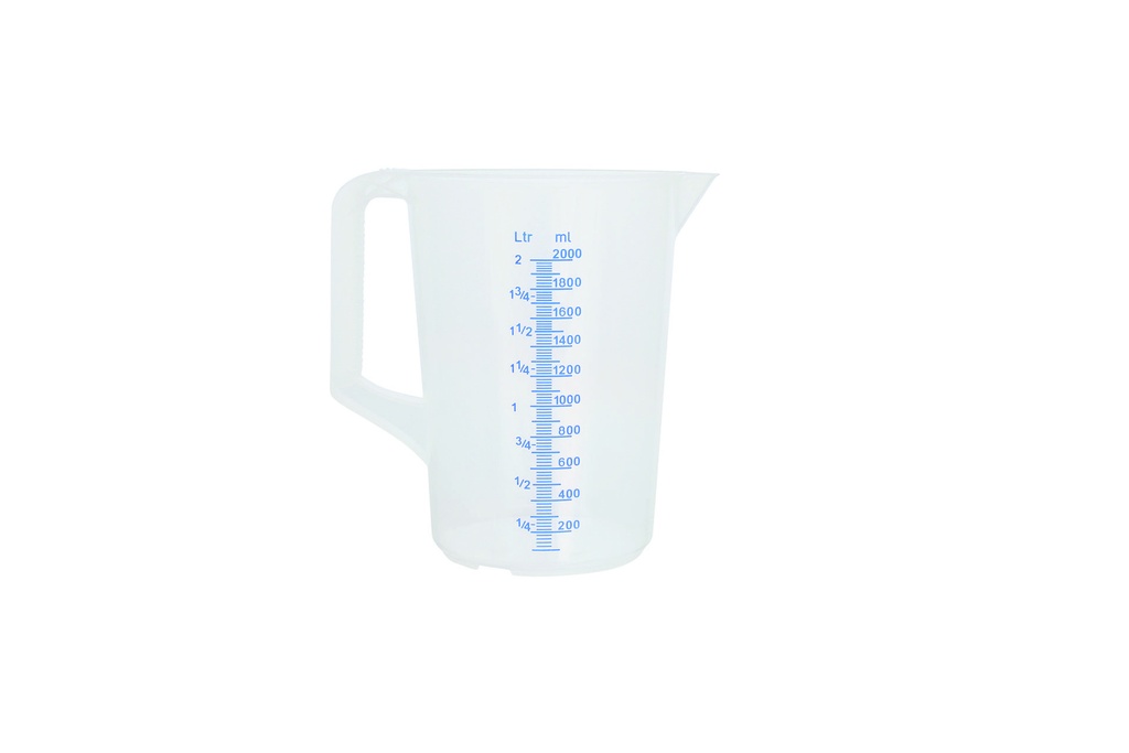 Meßbecher aus Polypropylen, 2 l, natur