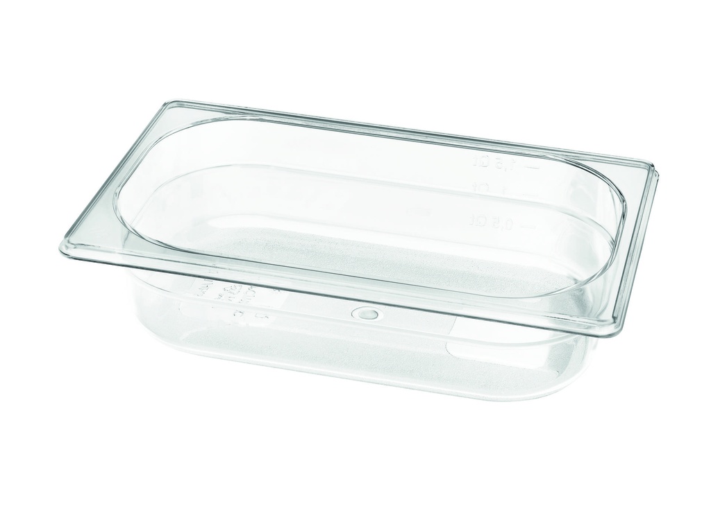 GN 1/4 Behälter aus Polycarbonat, 265 x 162 x 65 mm