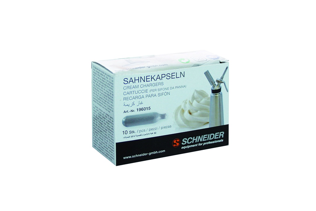 Sahnekapseln aus Metall, 10 Stück