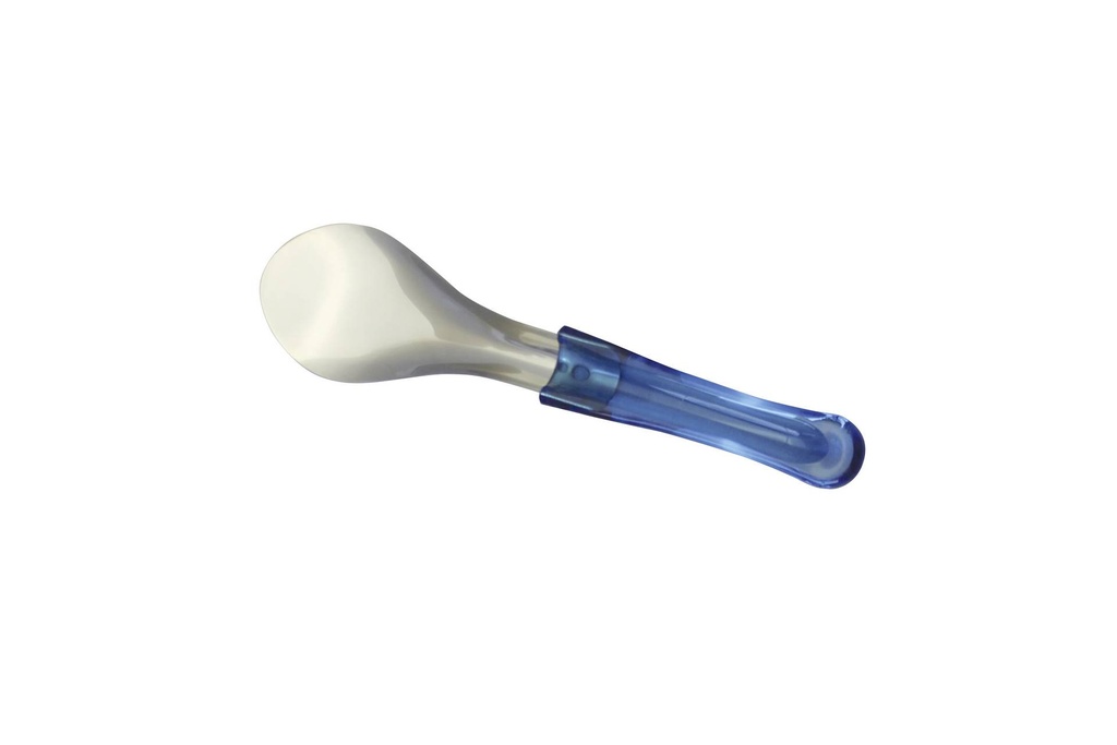 Eisspachtel aus Edelstahl, 260 mm, blau transparent