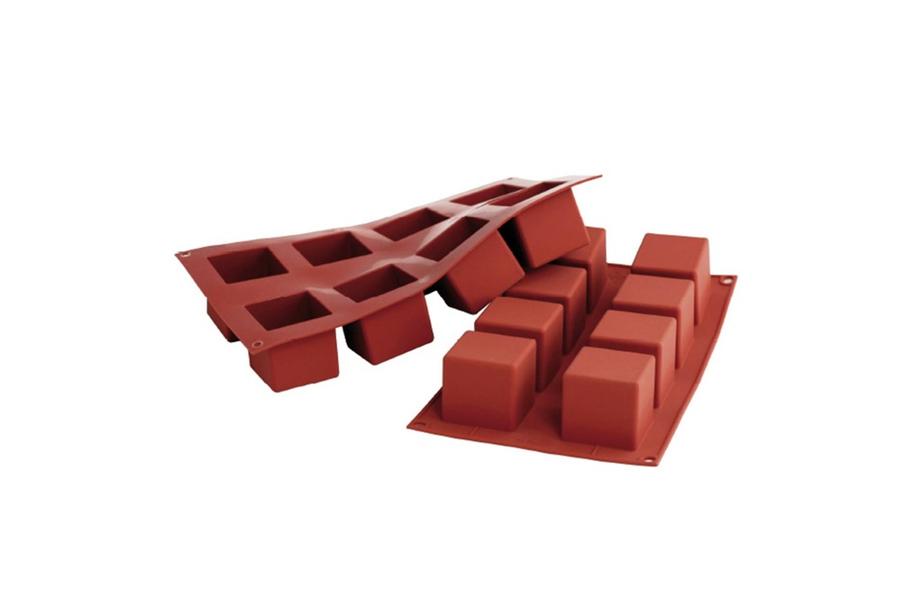 Silikonbackform Kubus, 50 x 50 mm, H 50 mm
