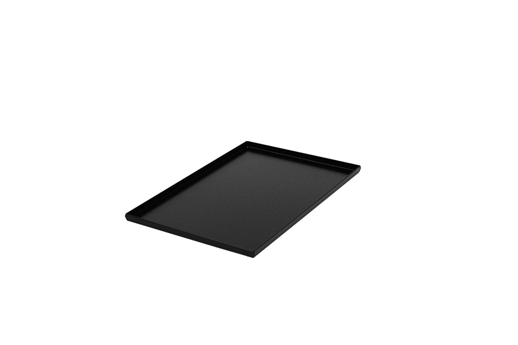 Ausstell-/Thekenblech aus Aluminium, 300 x 200 x 10 mm, schwarz
