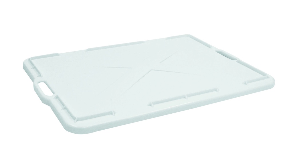 Deckel für Stapelbehälter aus HDPE, 445 x 650 mm, weiß