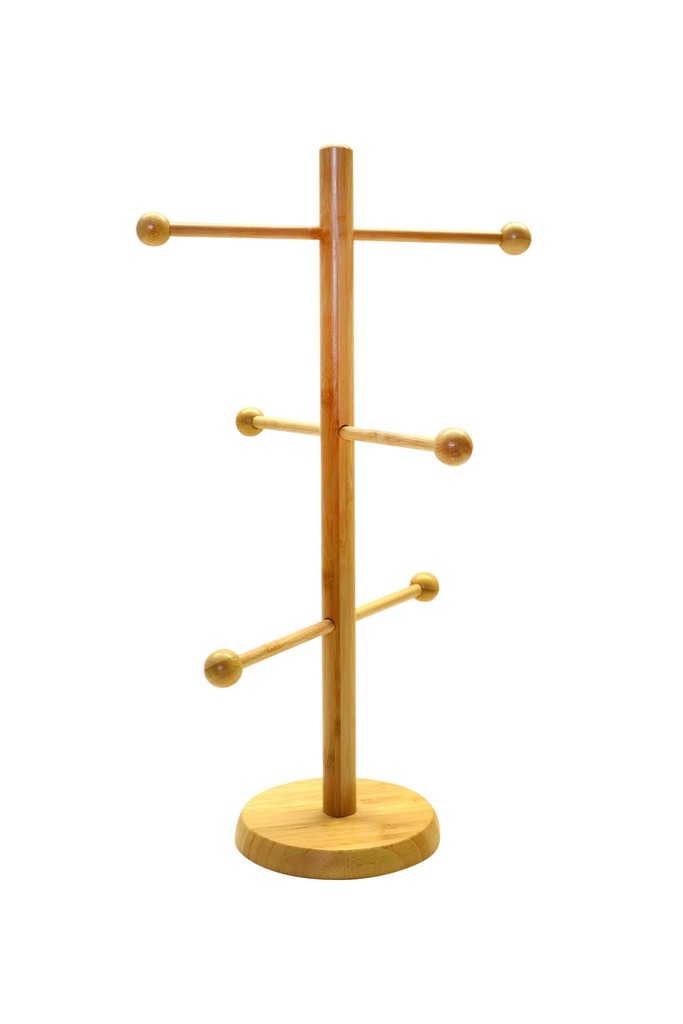 Brezel-/Wurstständer aus Bambus, 150 mm, 6-armig