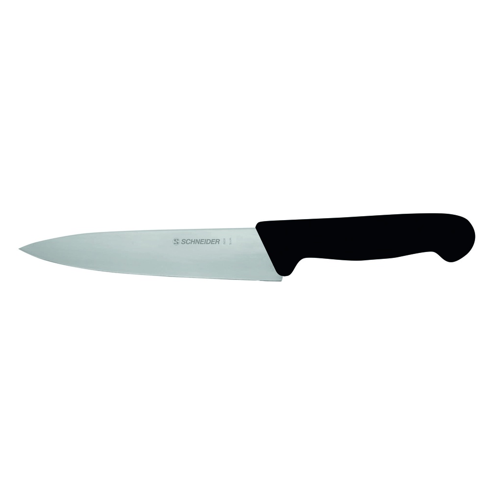 Kochmesser aus Edelstahl, 160 mm, schwarz