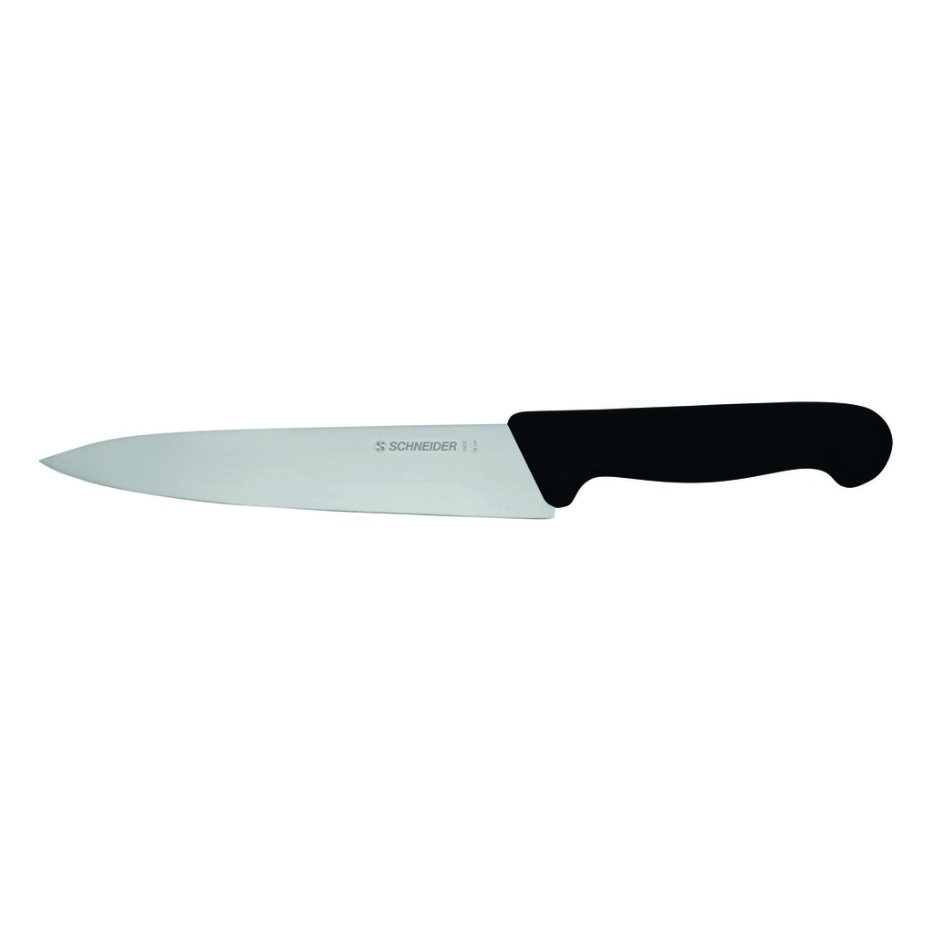 Kochmesser aus Edelstahl, 180 mm, schwarz