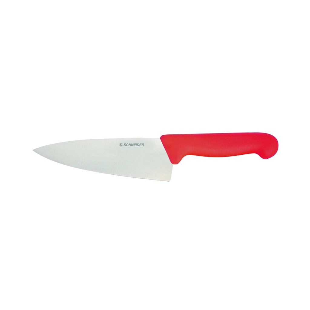 Kochmesser aus Edelstahl, 160 mm, rot