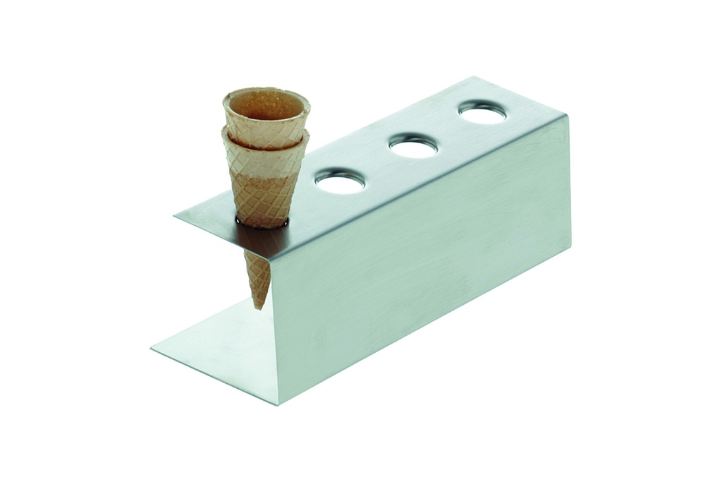 Eistütenhalter aus Edelstahl, 270 x 95 x 85 mm