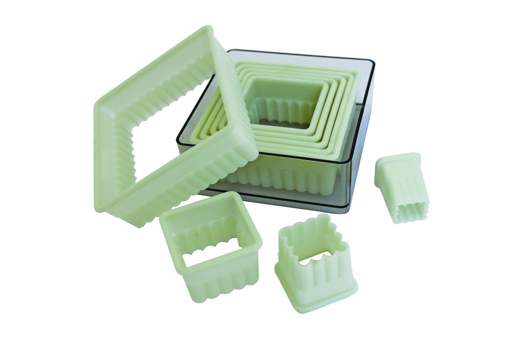 Ausstechersatz Quadrat, gezackt, Nylon