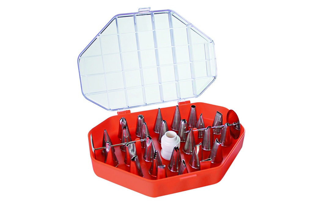 Spritztüllen-Set aus Edelstahl, 29-teilig