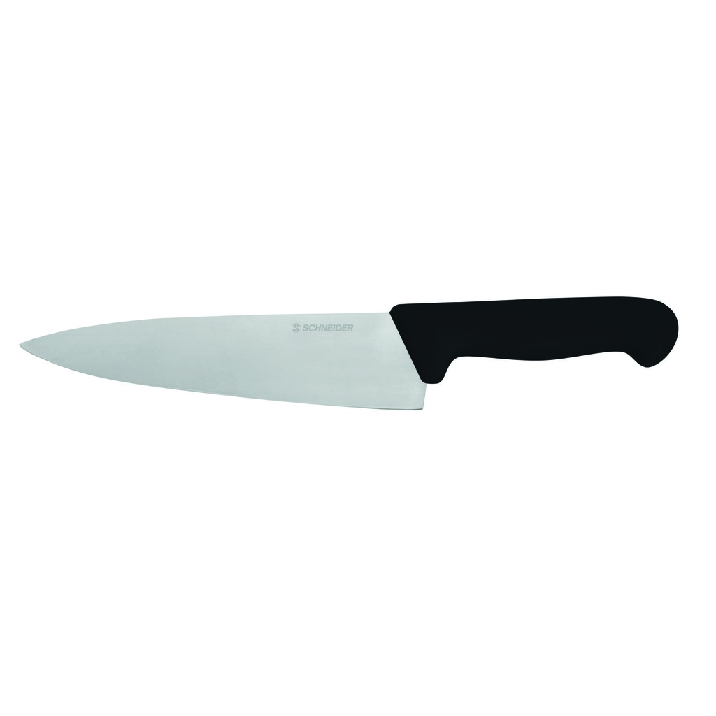Kochmesser aus Edelstahl, 200 mm, schwarz