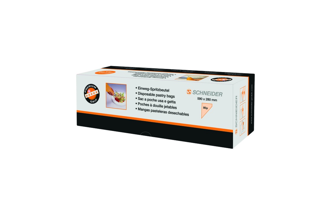 Einweg-Spritzbeutel aus PE, 590 x 280 mm, orange