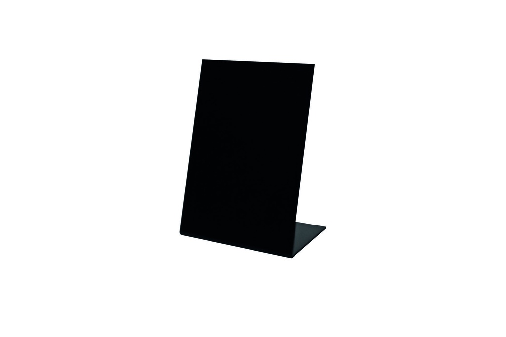 Tischaufsteller aus PVC, 148 x 210 mm, schwarz