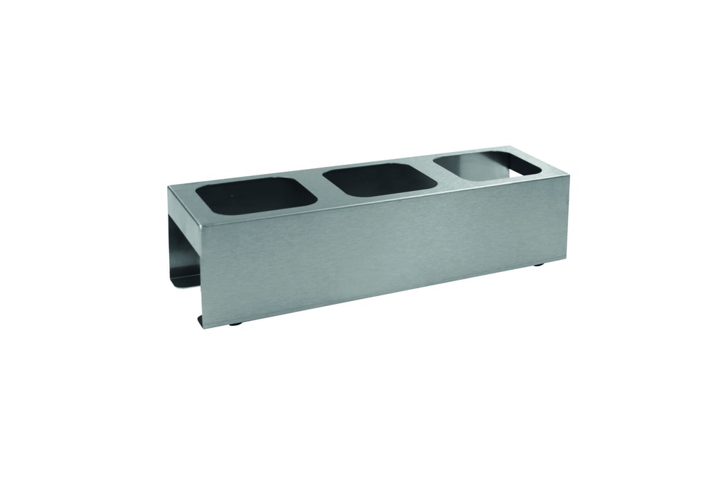 Ständer für Druckknop-Dosierspender quadratisch, 400 x 130 x 100 mm