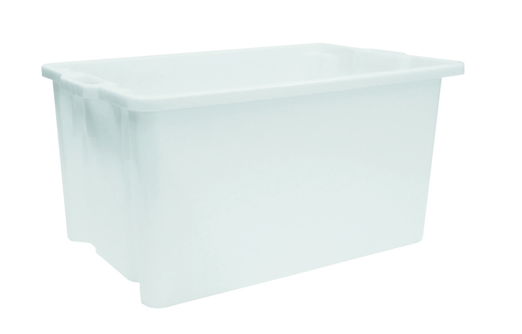 Stapelbehälter aus HDPE, 740 x 460 x 360 mm, weiß