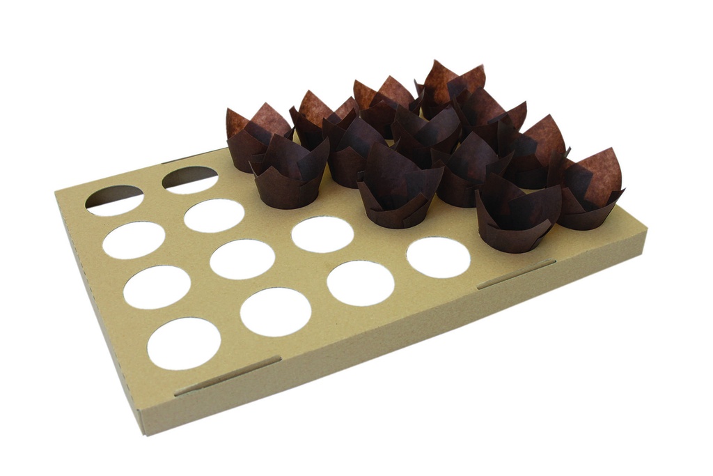 Muffinform-Verbund aus Papier, 580 x 390 x 35 mm
