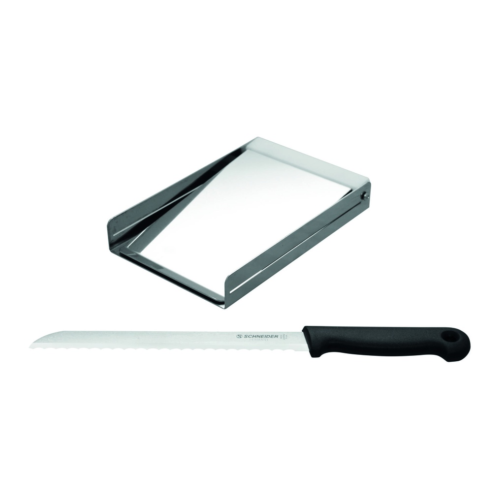 Brezel-Schneide-Set aus Edelstahl, 310 × 125 mm