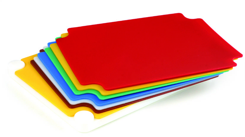 Schneidbrett-Set aus HD-PE, 400 x 300 x 38 mm