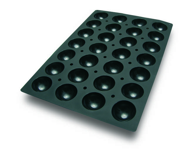 Backform aus Silikon Halbkugel, 28 x 90 ml