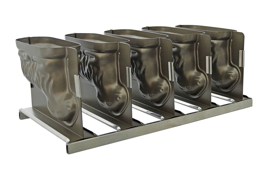 Lammform-Batterie aus Silikon, 5 x 1,0 l