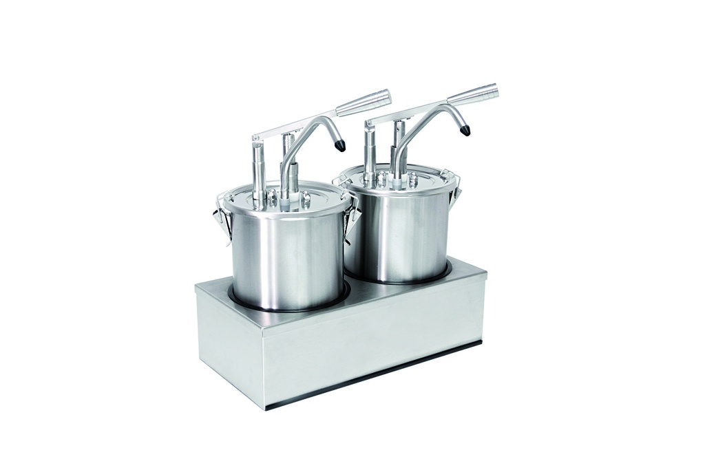 Hebel Dosierspender aus Edelstahl, 2 x 4,5 l