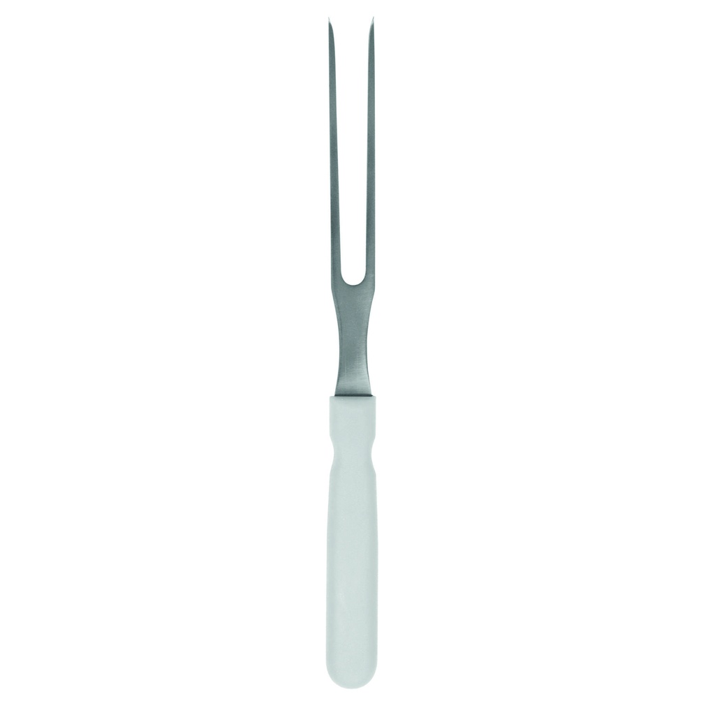 Wurstgabel aus Edelstahl und Polypropylen, 245x16 mm, weiß