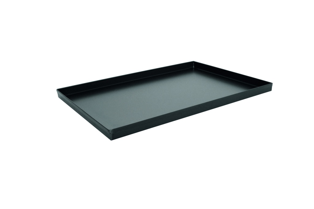 Pizzablech aus Blaustahl, 450 x 340 x 25 mm
