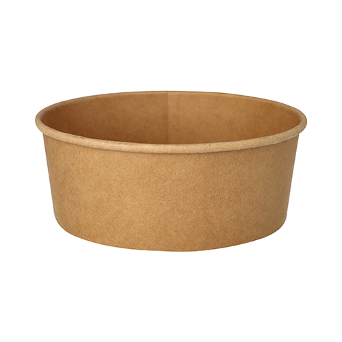6 x 50 Salatschalen, Pappe rund 1300 ml Ø 18,4 cm · 7 cm braun