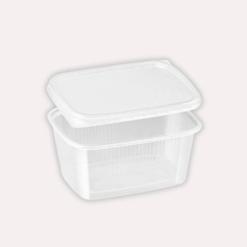 Feinkostbecher eckig, 250 ml – Kombipack inkl. Deckel