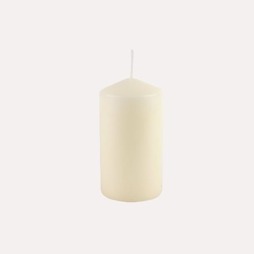Stumpenkerze 150x80 mm, champagner, 10 Stück