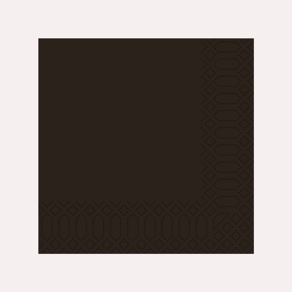 Zelltuchserviette 33x33 cm, 3-lagig, schwarz, 1/4 Falz