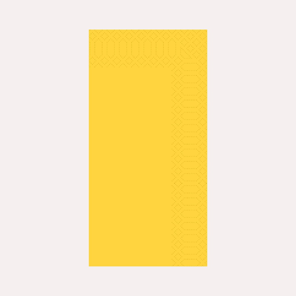 Zelltuchserviette 33x33 cm, 3-lagig, gelb, 1/8 Falz