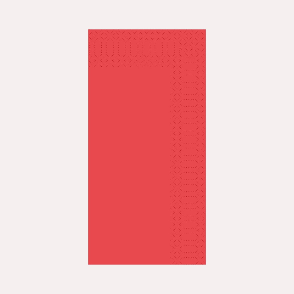 Zelltuchserviette 33x33 cm, 3-lagig, rot, 1/8 Falz
