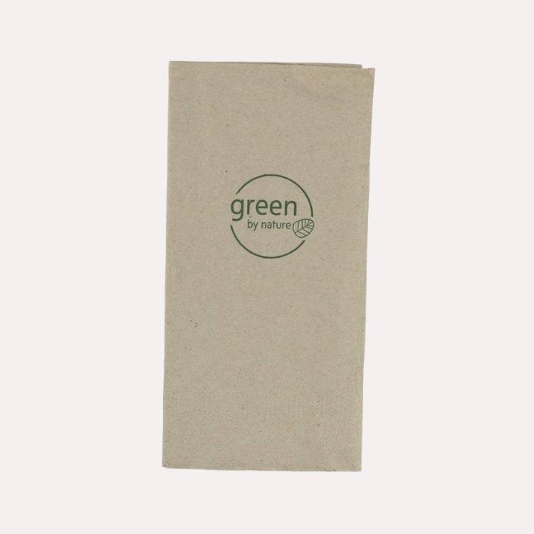 rPapier-Serviette 33x33 cm, 2-lagig, NATUR, 1/8 Falz