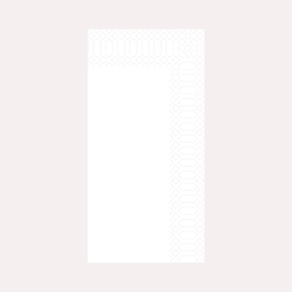 Zelltuchserviette 33x33 cm, 2-lagig, weiß, 1/8 Falz