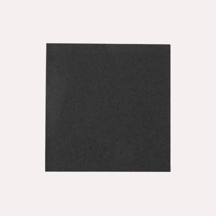 Airlaid-Cocktailserviette 20x20 cm, schwarz