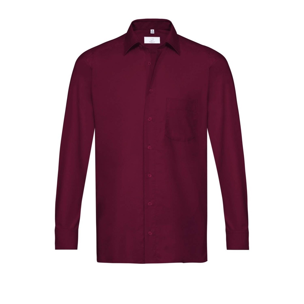 Basic-Hemd, bordeaux weinrot