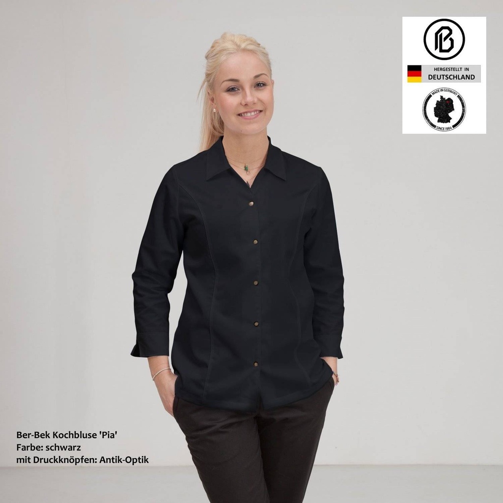 Return-PIA, schwarze Kochbluse