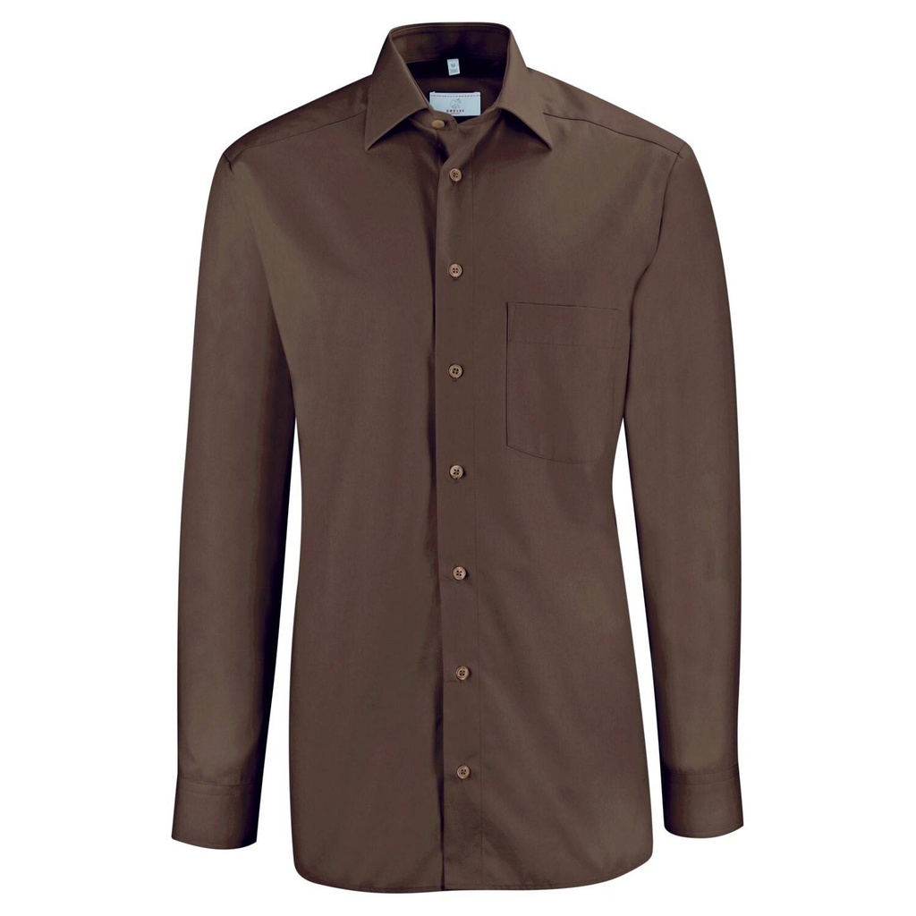 Basic-Hemd, braun, Gr.43/44 -SALE-
