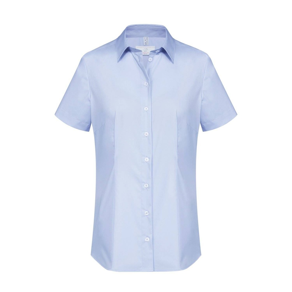 Basic-Bluse, bleu