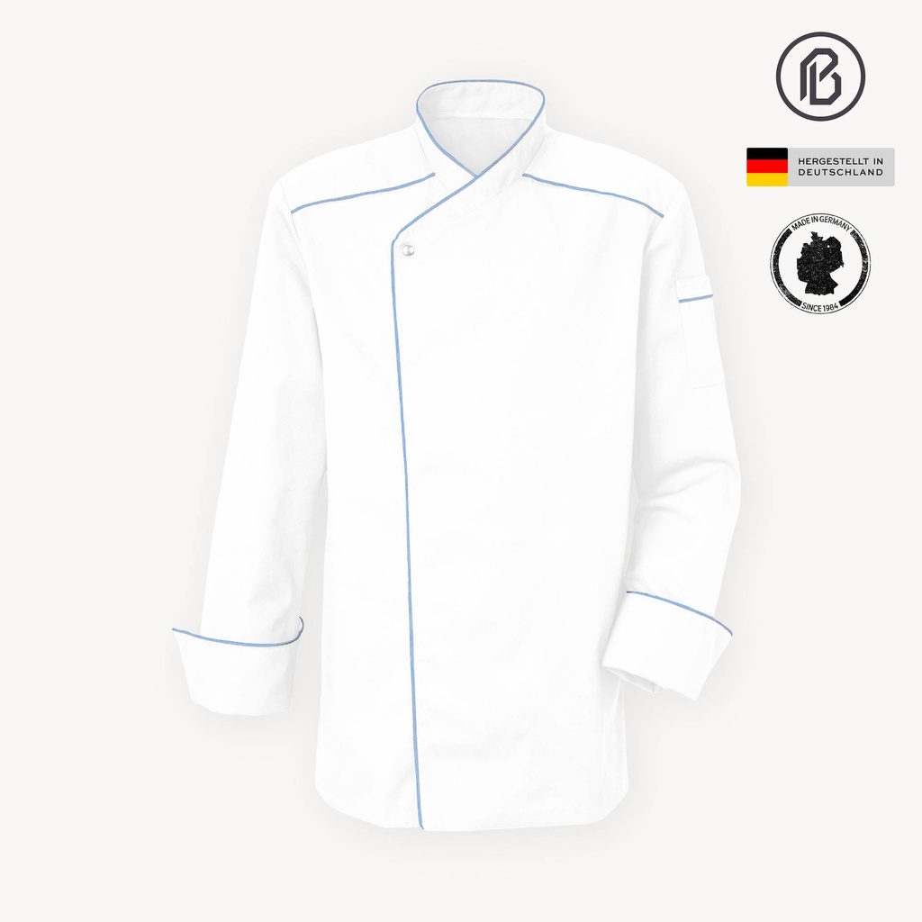 Facile-Magna, weiße Damenkochjacke