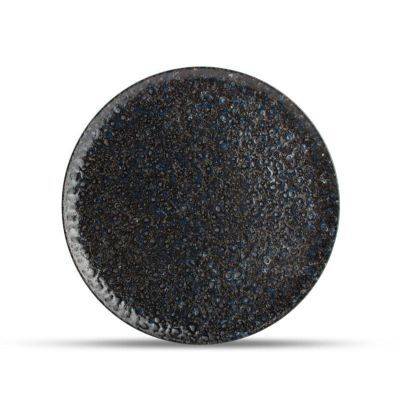Teller Mitternacht Dusk aus Porzellan, 27 cm, schwarz