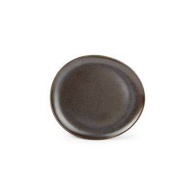 Teller Ceres aus Porzellan, 25 x 23 cm, schwarz